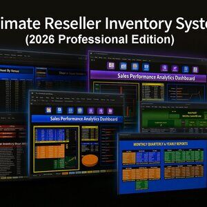 Ultimate Reseller Inventory System | Excel Business Tracker | Professional
